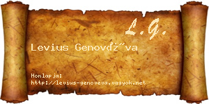 Levius Genovéva névjegykártya